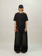 IN Waffle Henry-neck 1/2 T