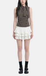 Iria Check Tie Blouse