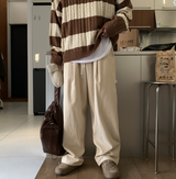 And double corduroy Carpenter Bendable Wide Pants