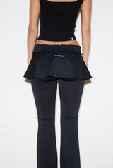 Petite flare pants - black