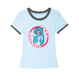 フューチャーフレンドスリムフィットTシャツ スカイブルー