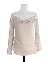 romang drape cut off-shoulder bl tie set