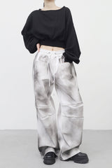 (Unisex) Sharp Wash Pattern Pants