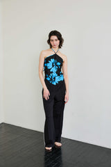  FLUTTER HALTERNECK / BLUE