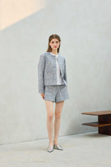 CHERISH TWEED JACKET / SKY BLUE