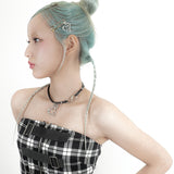 NU SHAPE LEATHER NECKLACE