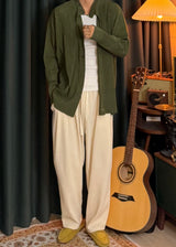 [ VIR Style Original ] China Collar Pleated Jacket 2COLOR