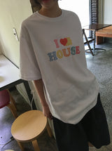 [unisex] カヒルハウスプリントオーバー半袖Tシャツ