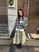 ワンダーストライプカーディガン (2color)