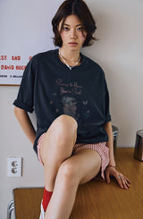 26SS★ローズ キティ ピグメント ショートスリーブ Tシャツ