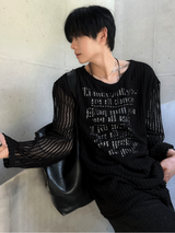 Munts Grunge Mesh Printed Knit
