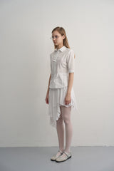 STRIPE FRILL SHIRT
