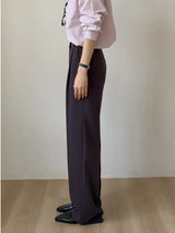 One Tuck Semi-Wide Slacks