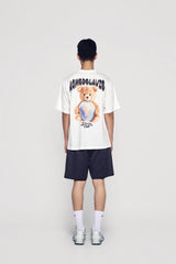 24FW ワールドワイドグローブベアアートワーク半袖Tシャツ (OVERSEAS EXCLUSIVE) クリーム