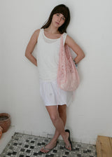 [shiwonderful x voor] Floral Lace Shirring Shoulder Bag_Pink