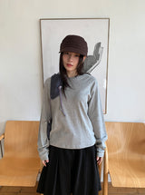 ドルデカラーラウンド長袖Tシャツ