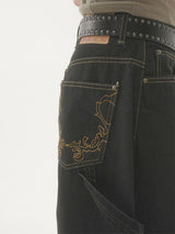 Ducks embroidery カーペンター デニムパンツ -1C