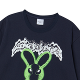 25SS NEON ALIEN RABBIT SHORT SLEEVE T-SHIRT DARK NAVY