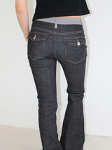 COLOR BLOCK BOOTCUT DENIM