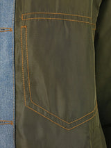 HD Denim Collar Bomber Jacket