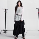 MINIMAL TREND FLARED SKIRT_BLACK