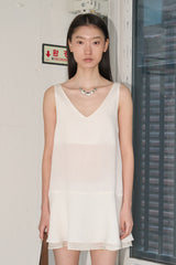 フレアラッフルドレス (Ivory)