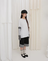 CHECK FOLDING BERMUDA SWEATPANTS