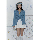 HIPPIE RUFFLE CARDIGAN_BLUE