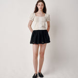 Lace Puff T-shirt (Grey)