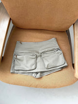 1442. Cargo pocket zipper mini sk-pt (3color)