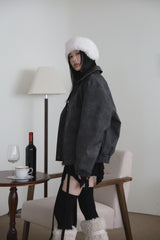 full fur lining) マイルドフリースブルゾンジャケット