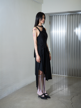 【MADE】カットアウトラップドレス ブラック