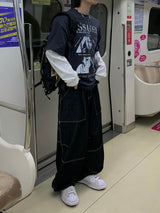 イシューズレイヤードオーバーロングスリーブTシャツ3C