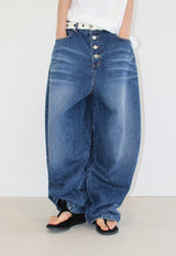 (unisex) 4-BUTTON BALLOON DENIM