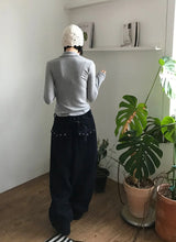 レイヤード襟付きカーディガン
