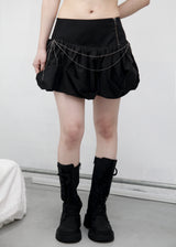 [Limited Edition] CHAIN BALLOON SKIRT, BLACK