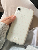 dot phonecase 半透明ドット柄ケース ベビーピンク