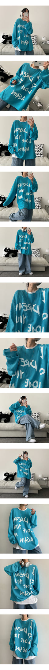 ドリームボキシーロングスリーブニットTシャツ