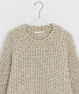 Kyuns Pocket Boucle Round Wool Knit