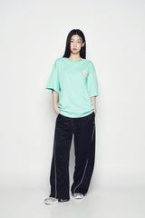 25SS ADLV サターンロゴ半袖Tシャツ エメラルド