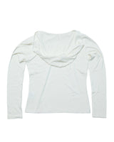 Vネックロングスリーブトップ (WHITE) ウィメンズ