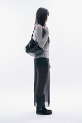 Brim crack leather 2-way bag