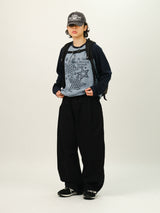 AND Pin-tuck Balloon Pants