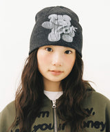Teddy Symbol Beanie - Charcoal
