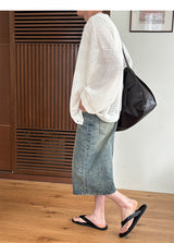 [Unisex] エスニックシースルーカーディガン(3color)