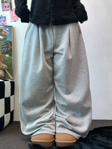 INSIDE-MINK🤍 PINTUCK BASIC LONG WIDE PANTS 🤍🖤🩶3COLOR
