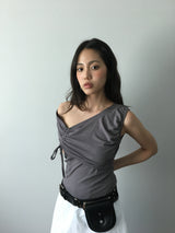 ワンショルダーオフTシャツ (3color)
