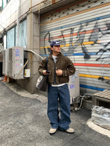 ヘンリーネックレイヤードクロップTシャツ