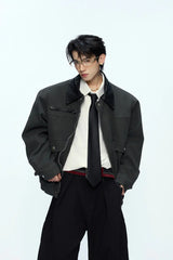 Colorblock Utility Pocket Zip Jacket