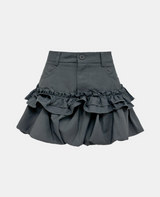 Seoul Ruffle Puff Mini Skirt